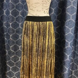 LuLaRoe Black and Gold A-Line Skirt